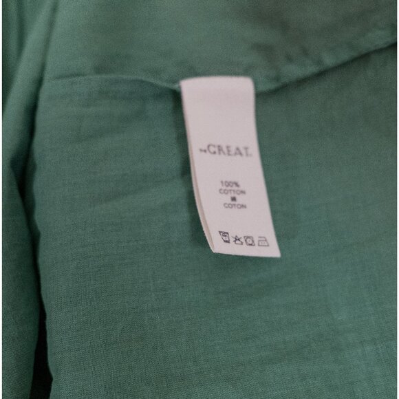 SzM “The Great" Green Puff Sleeve Prim Top  - EUC - Picture 4 of 6